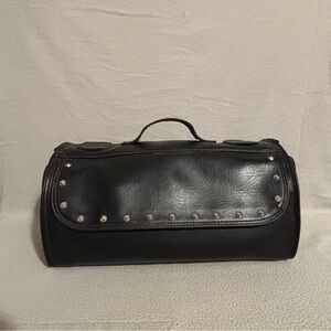 River Road Spacy Black Motorcycle Handlebar Studded Tool Travel Case Bag